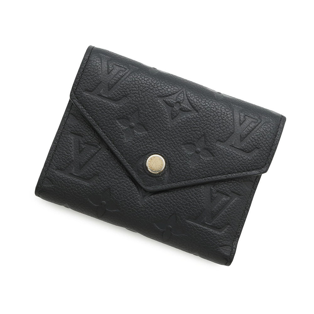 Louis Vuitton Tri fold Wallet Monogram Empreinte Portefeuille Victorine Black
